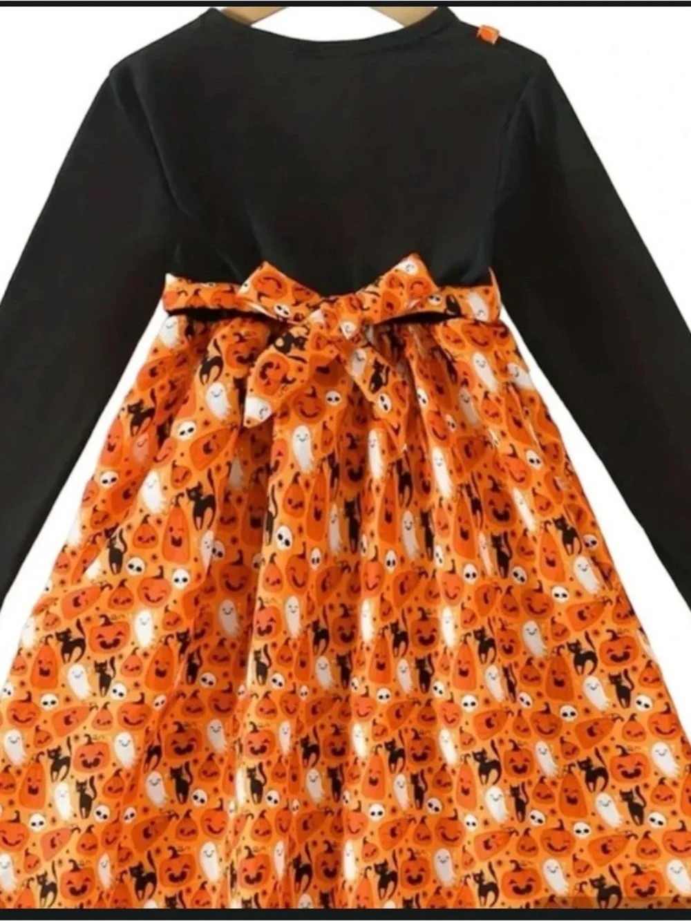New Boutique Girls Dress Black Orange Pumpkins Ghosts Cats 6Y